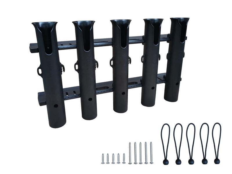 Brocraft Tackle Rack - 5-Rod Poly Black Rod Holder Rack - Image 1